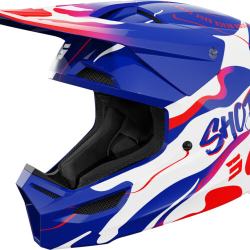 Capacete Criança FURIOUS BEAST Azul / Vermelho Brilho S