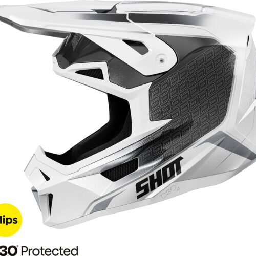 Capacete LITE CHALLENGER Preto / Branco Pérola L