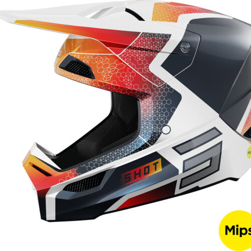 Capacete RACE PHASER Azul / Vermelho Pérola XL