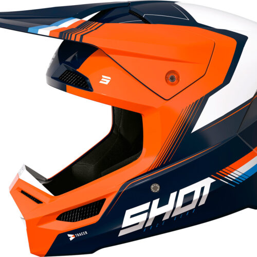 Capacete RACE TRACER Laranja Neon Brilho M