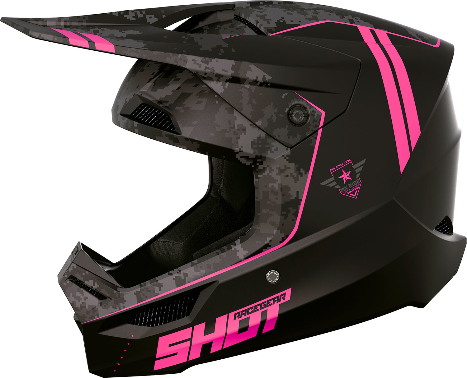 Capacete FURIOUS ARMY Rosa Mate XL