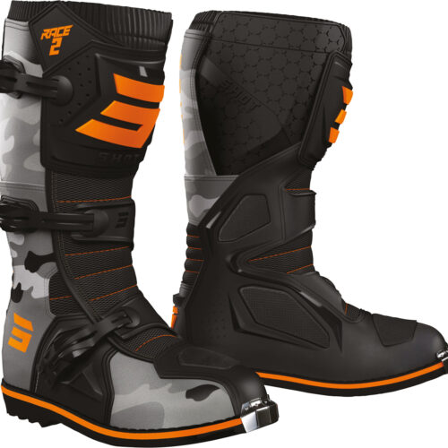 Botas RACE 2 Camo / Laranja Neon 45