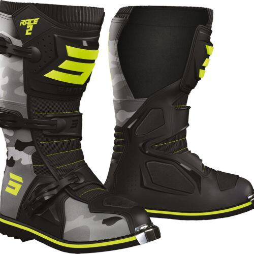 Botas Criança RACE 2 Camo / Amarelas Neon 34
