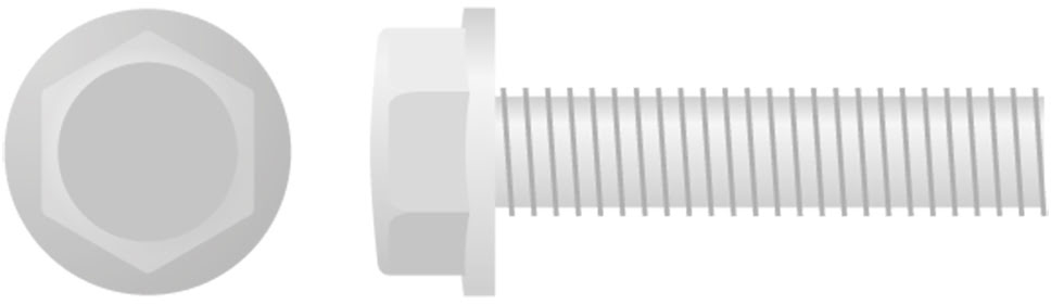 Parafuso Sextavado c / Flange M6X1.0X25 (chave-10mm 10 / un) — APBOLT023-10625