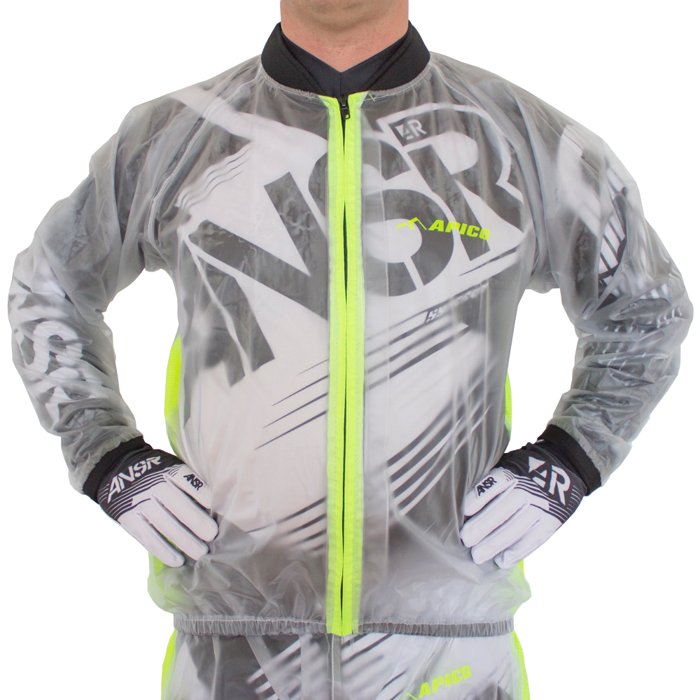 Casaco Impermeavel Transparente / Amarelo XL