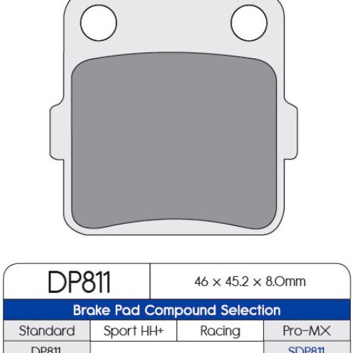 Pastilha de travão Sinterizada (SDP PRO-MX) — DP-SDP811