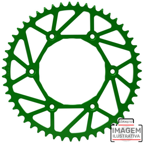 Cremalheira em ferro ULTRALIGHT L 48-dentes Verde