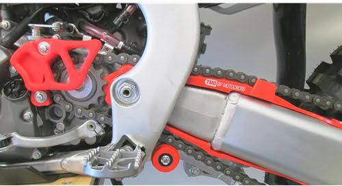 Proteção de Pinhão Integral Reinforced Vermelha — Honda CRF 450R