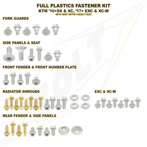 Kit de Parafusos para Plásticos BOLT — KTM-16SXC17EXC