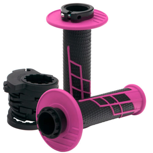 Punhos Clamp-On 1 / 2 Waffle Neon Rosa / Preto