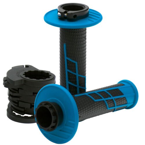 Punhos Clamp-On 1 / 2 Waffle Neon Azul / Preto