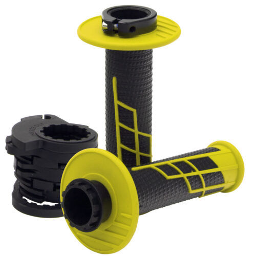 Punhos Clamp-On 1 / 2 Waffle Neon Amarelo / Preto