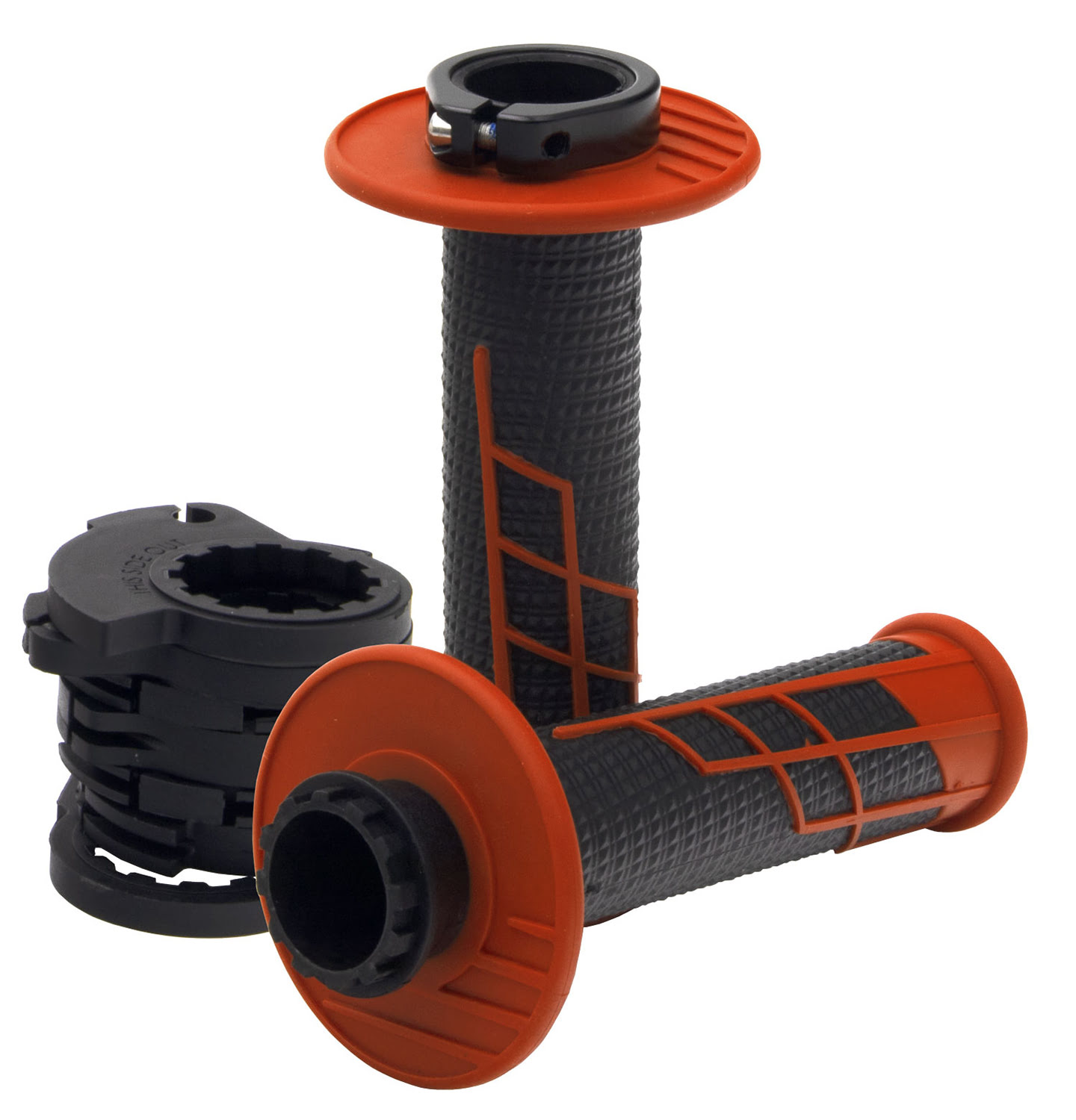 Punhos Clamp-On 1 / 2 Waffle Laranja / Preto