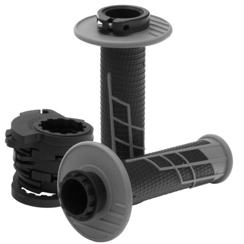 Punhos Clamp-On 1 / 2 Waffle Cinza / Preto
