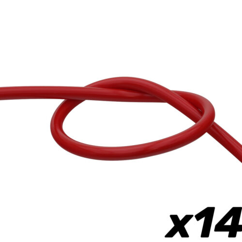 Tubo de PVC Ø5mm X Ø8mm 500mm (14un) Vermelho