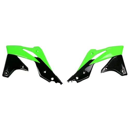 Tampas de Depósito / Radiador Verdes / Pretas — Kawasaki KX 250F