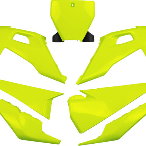 Kit de Plásticos 6pcs Amarelo Neon