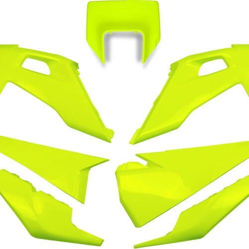 Kit de Plásticos 6pcs (c / Porta Farol) Amarelo Neon