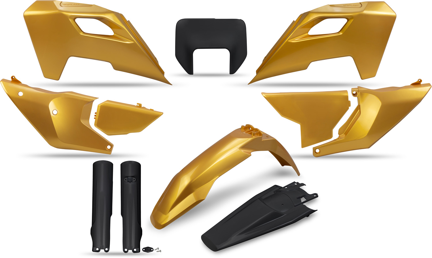 Kit de Plásticos FULL (c / Porta Farol) Dourado — RPKITHUS027GD0F