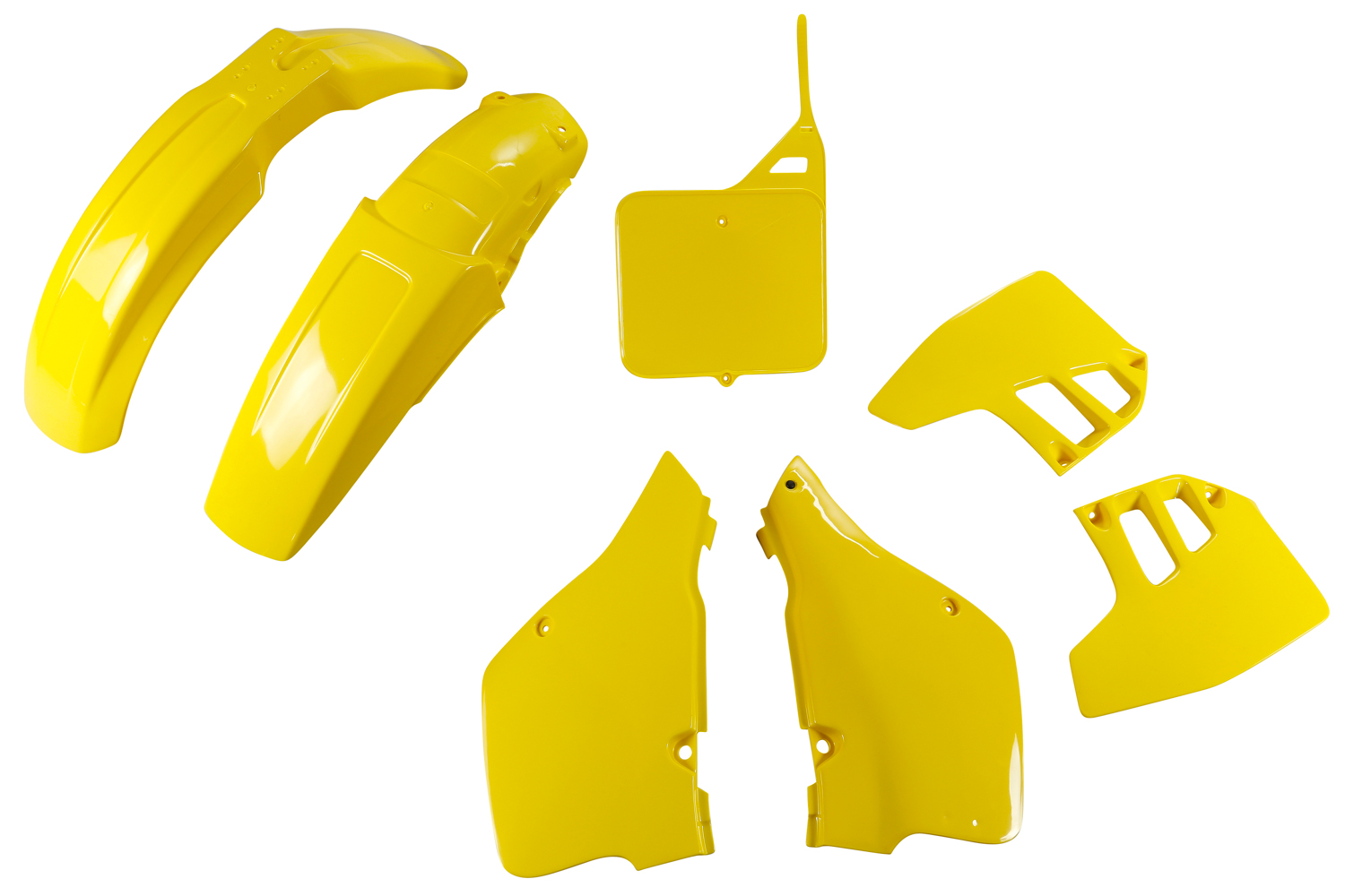 Kit de Plásticos 5pcs Amarelo Escuro — Suzuki RM 125