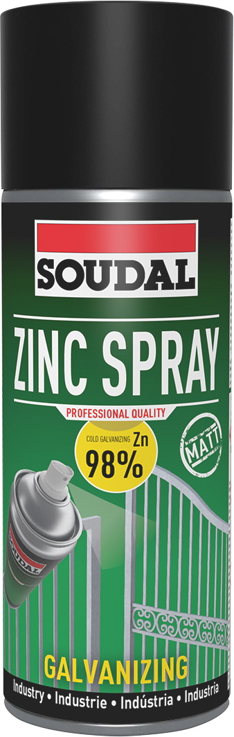 Tinta Spray Zinco Mate Escuro Premium 98% 400 mL