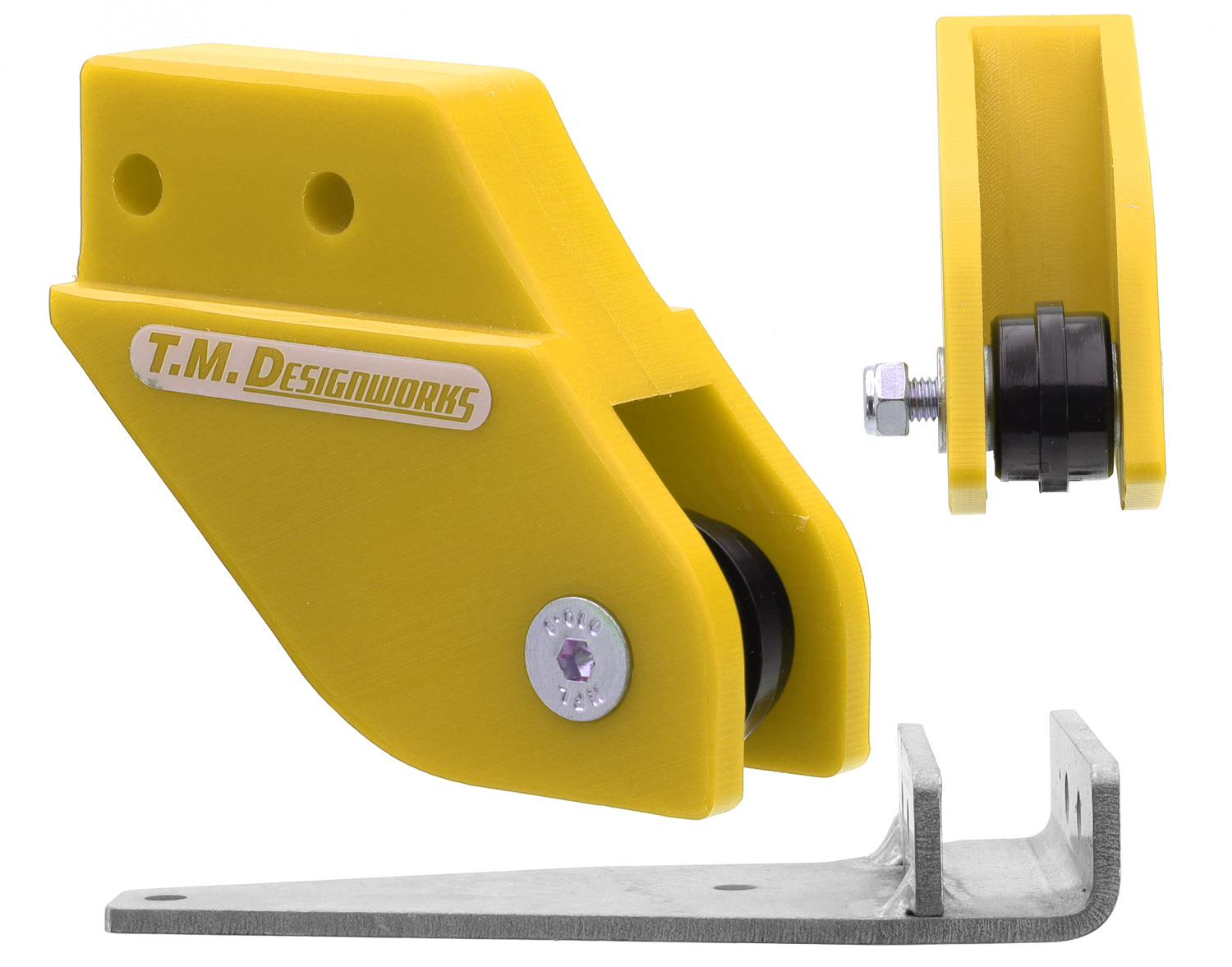 Guia de Corrente ATV c / Suporte (c / Roleto Simples) Amarelo