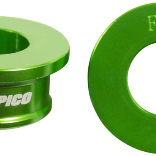 Casquilhos de roda da frente Verdes — Kawasaki KX 85