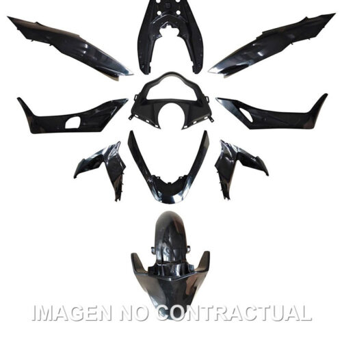 KIT PLÁSTICOS HERT HONDA PCX 125 PRETO BRILHO