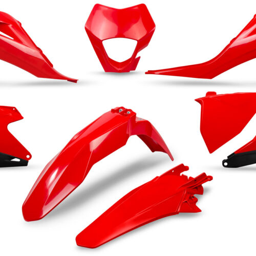 Kit de Plásticos 5pcs (c / Porta Farol) Vermelho